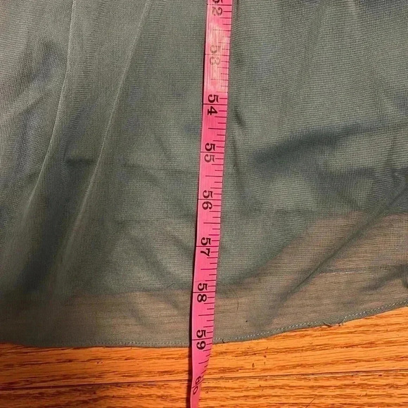 [10]Davids Bridal High Neck Laced Open Back Teal Green Bridesmaid Wedding Dresse - Picture 9 of 10